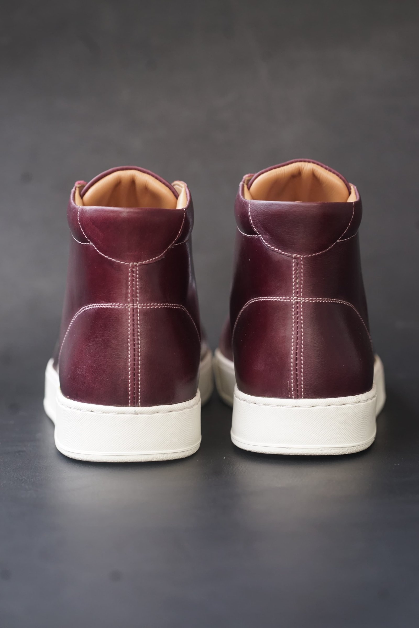 Songo High Top Rubber Sole Sneakers with Pull Up Leather